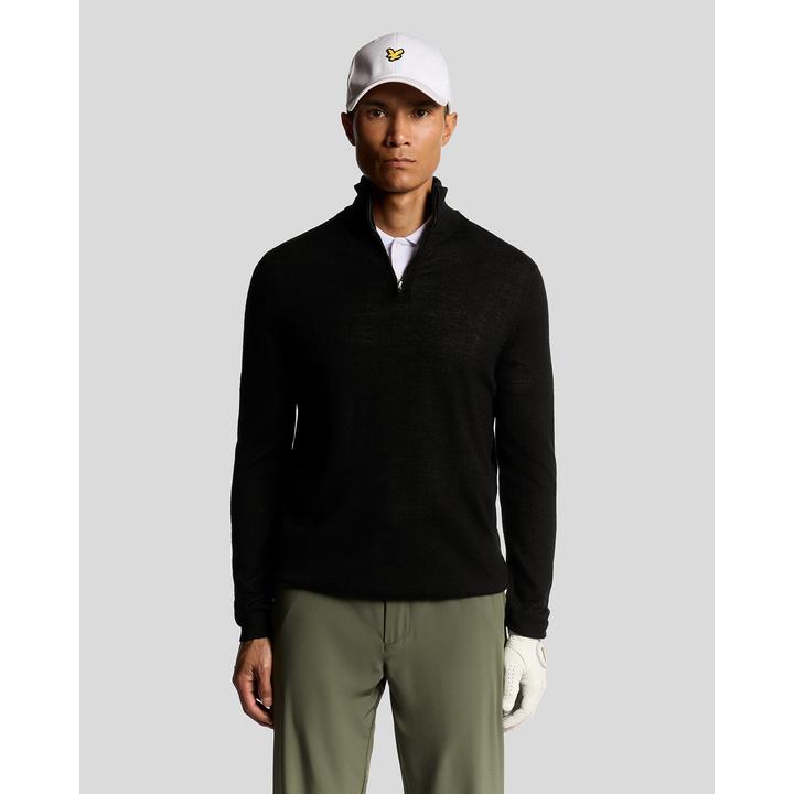 Produktbild Lyle and Scott Pull 1/4 Zip aus Merinowolle mit Stickerei (XS)