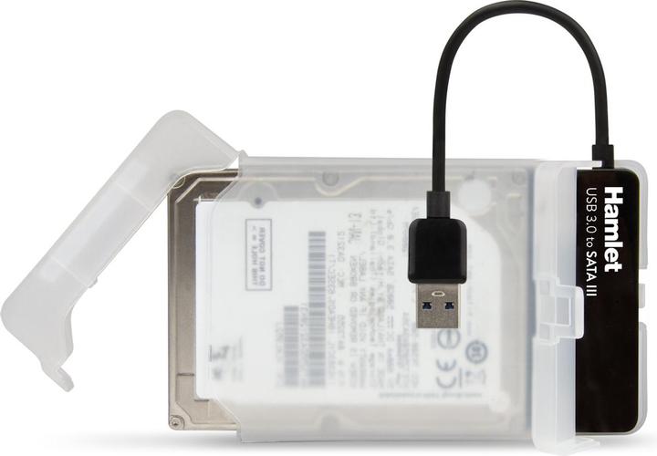 Image du produit Hamlet Adaptateur USB 3.0 vers SATA III pour connecter des disques durs ou des SSD à des PC