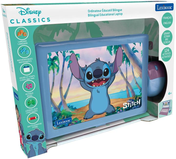 Actual product image Lexibook Learning laptop Stitch DE/ENG with 124 activities Blue/purple (German, English)