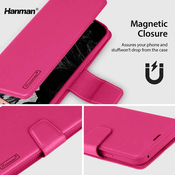Produktbild Hanman Google Pixel 10 / 10 Pro - Mill Flip Case mit 3 Kartenfächern, Pink (Google Pixel 10, Google Pixel 10 Pro)