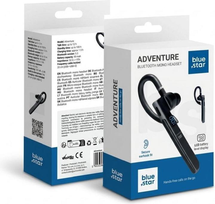 Produktbild Wireless headphones Blue Star Wireless mono headset Blue Star Adventure black (Kabellos, USB-C)