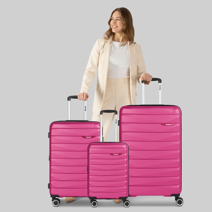 Produktbild Bench Paris 4 Rollen Kofferset 3-teilig mit Dehnfalte (223 l, XL (ab 115l))