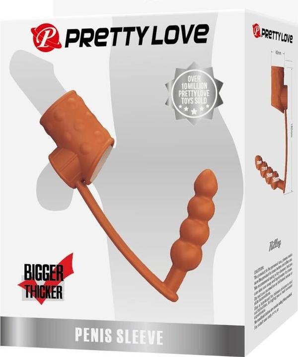 Productafbeelding Pretty Love - Penishülle mit Analplug Natur