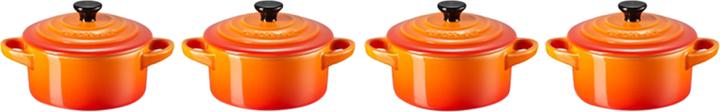 Actual product image Le Creuset Mini-Cocotte set of 4 "oven red" 0.2 litre (10 cm, Casserole + Stewpot, Ceramic)