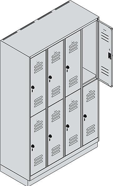 Actual product image C+P Double-decker locker Classic PLUS (120 cm, 195 cm)