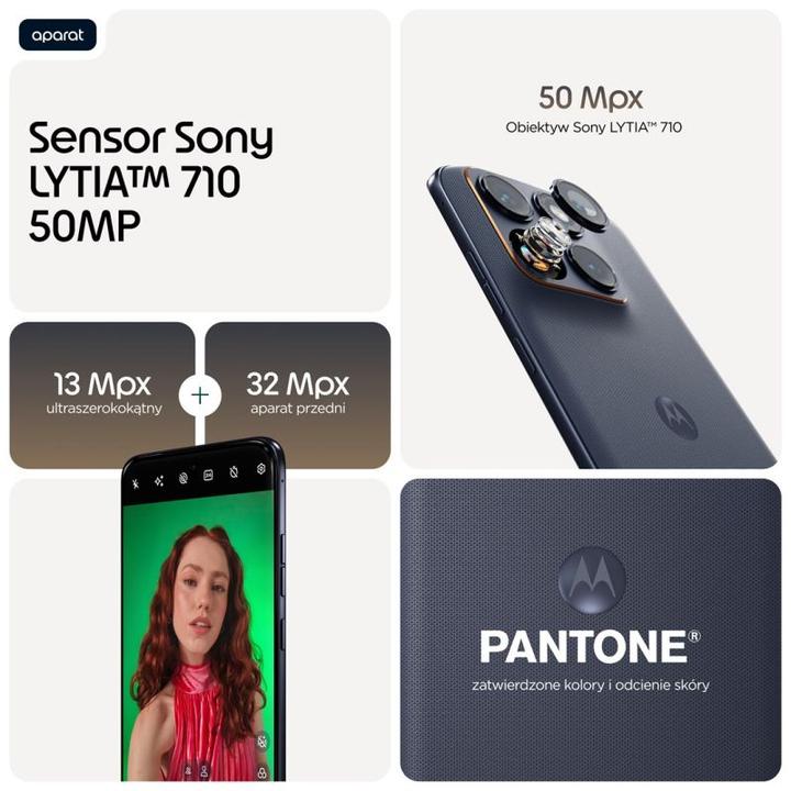 Produktbild Motorola edge 70 fusion (256 GB, Black, PANTONE Silhouette, 6.78", Dual SIM, 5G)