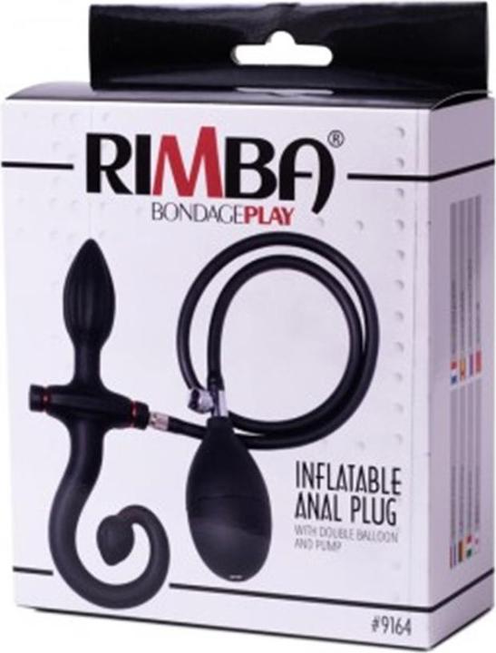 Actual product image Rimba Tail" Inflatable Anal Plug with Handle and Pump