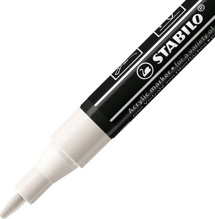 Produktbild STABILO FREE Acrylic Acrylmaker (Black, White, 2 mm, 5 x)