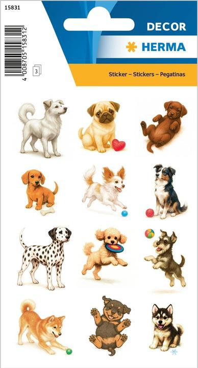 HERMA Sticker Hunde (36 Sticker)