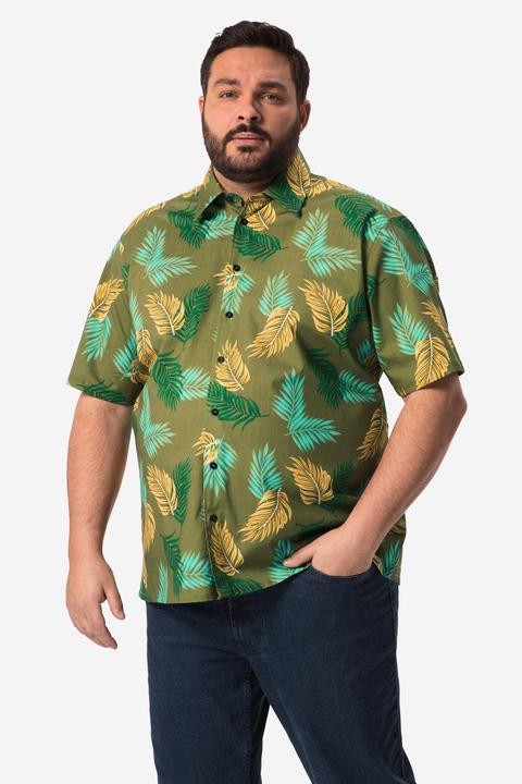 Immagine prodotto Men+ Hemd, Bauchfit, Halbarm, Kentkragen, Alloverprint (L)