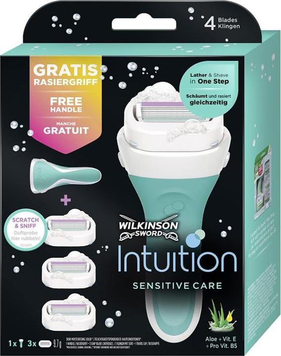 Wilkinson Intuition Sensitive ( handle + 3 different heads ) - Shaver for women -