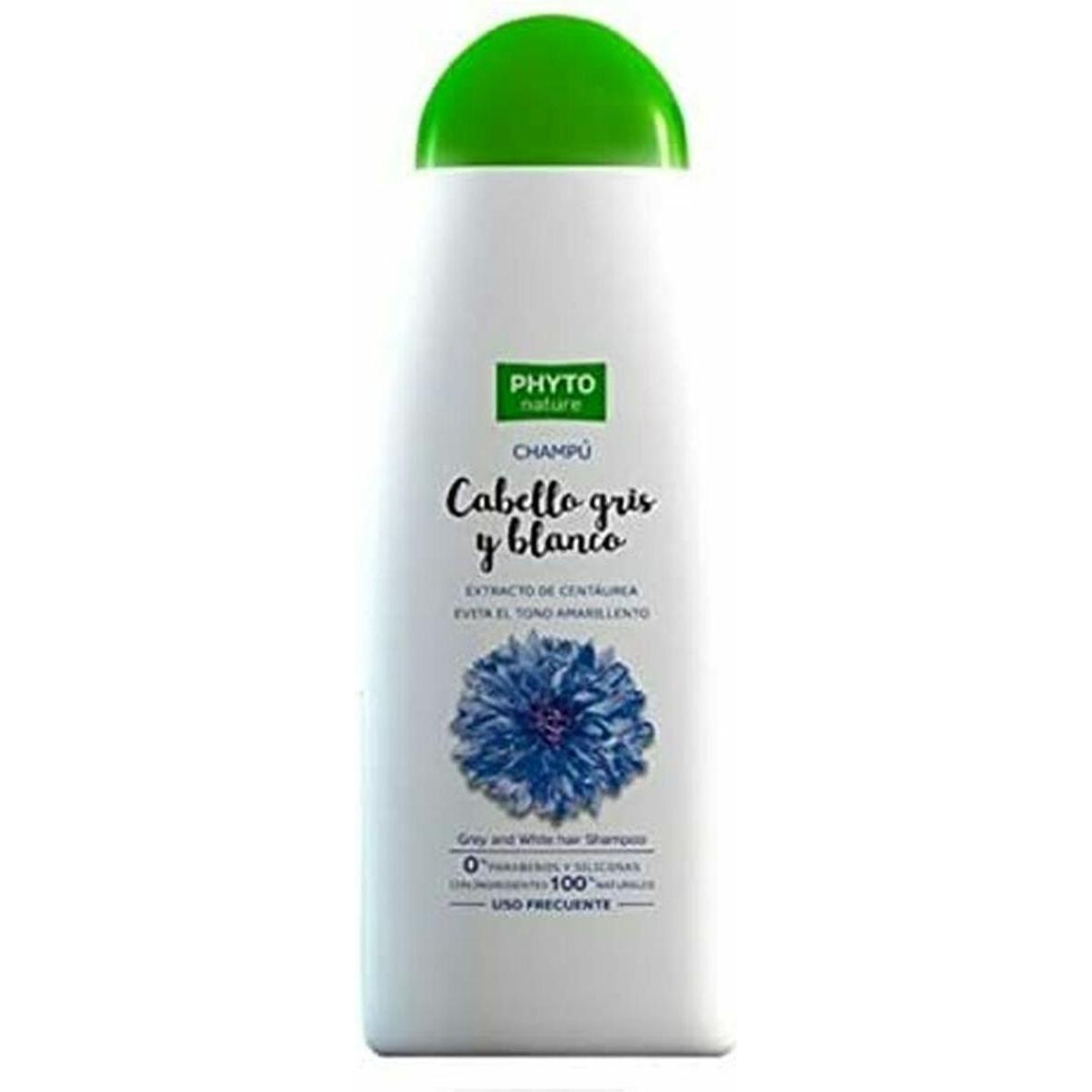 Phyto, Shampoo, Natur Graues Weisses Haar Shampoo 400ml (400 ml, Flüssiges Shampoo)