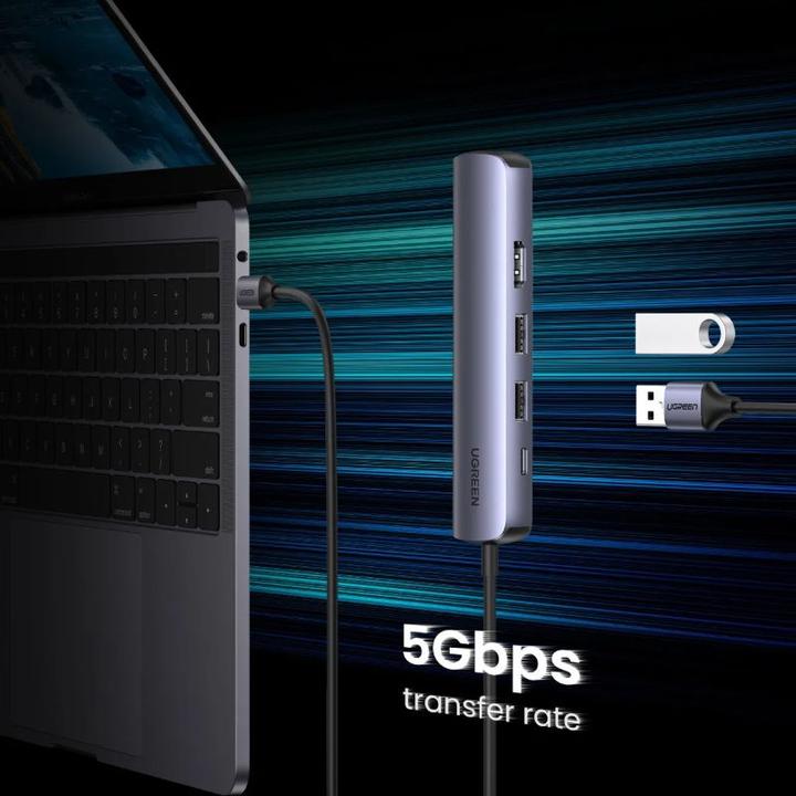 Actual product image Ugreen USB-C to 2x USB-A (USB-C, 5 ports)