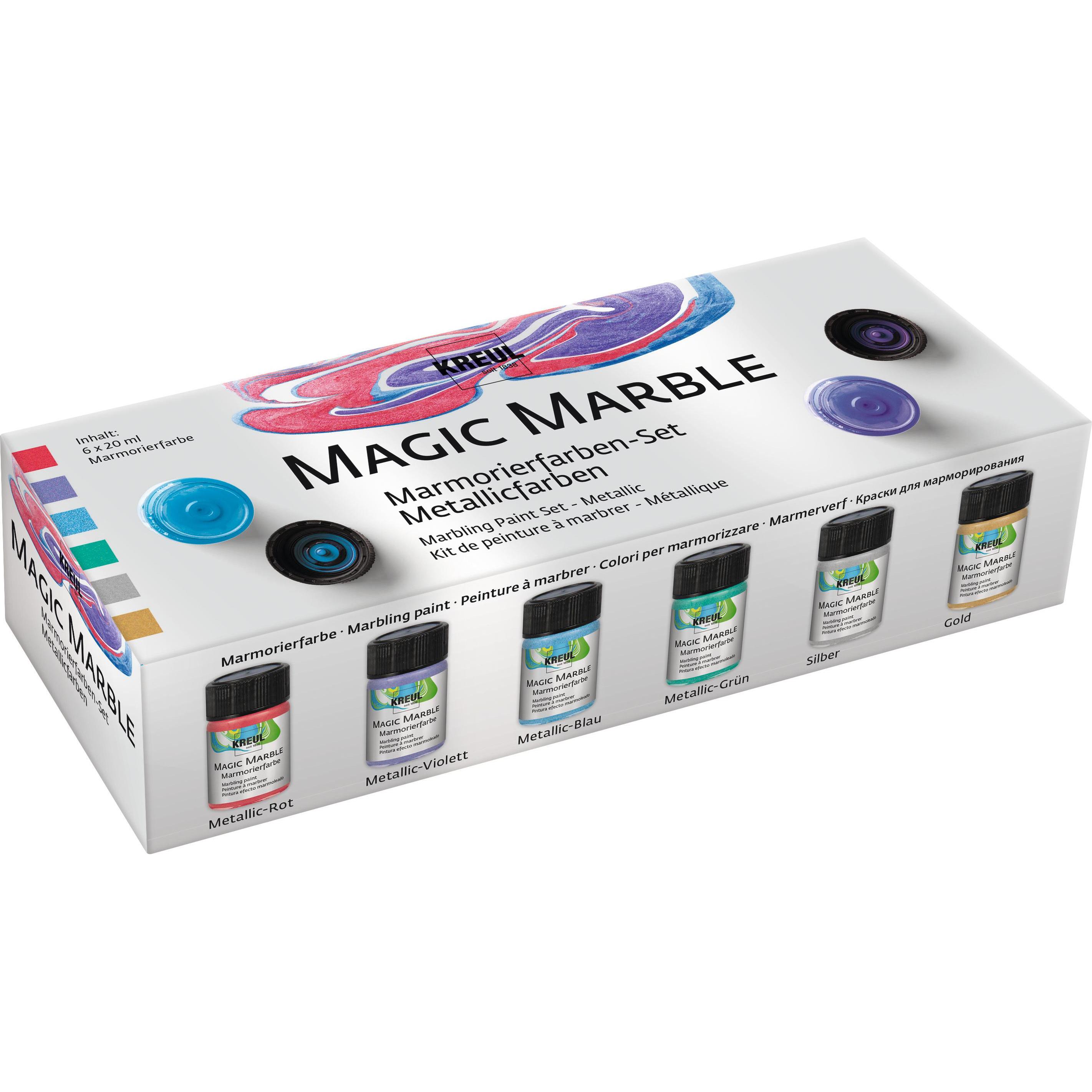 Creativ Company, Künstlerfarbe + Bastelfarbe, Magic Marble (Multicolor, 120 ml)