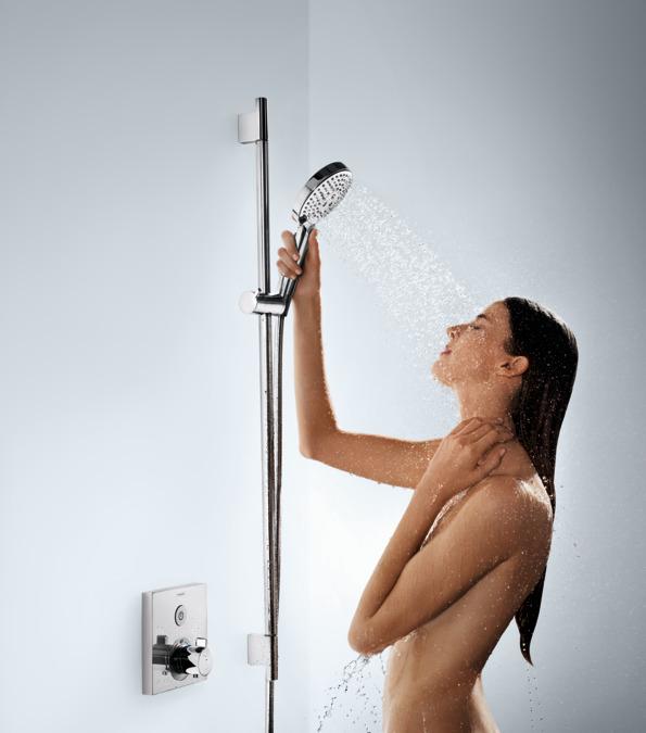 Actual product image hansgrohe Raindance Select S shower set 120 3 spray types with shower rod 90 cm and soap dish (3 Beam types, 15 l/min)