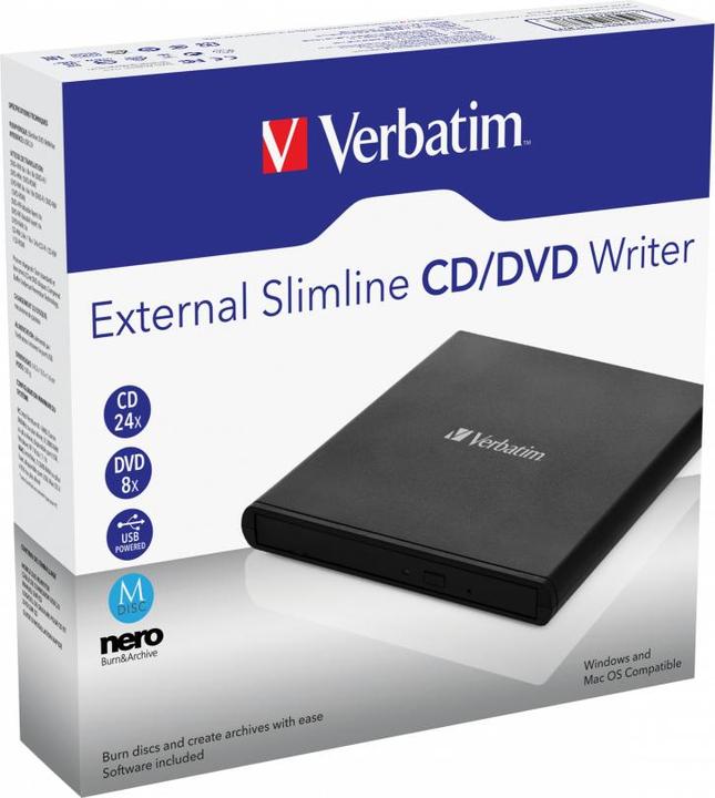 Produktbild Verbatim Externer Slimline CD-DVD-Brenner (DVD Brenner)