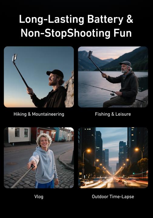 Produktbild Telesin Power Selfie Stick 2.0 - 102cm 18W 5000mAh