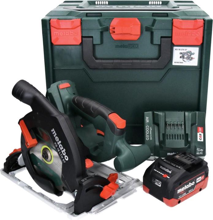 Produktbild Metabo KS 18 LTX 57 Akku Handkreissäge 18V 165x20mm + 1x Akku 8,0Ah + Ladegerät + MetaLoc