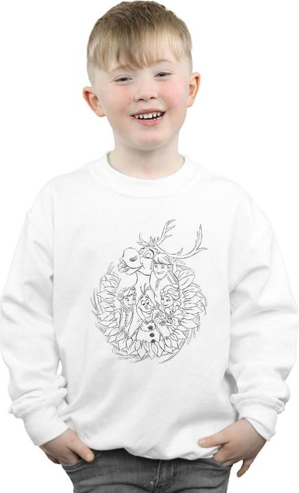 Actual product image Disney Boys Frozen Friends Wreath Sweatshirt (128)