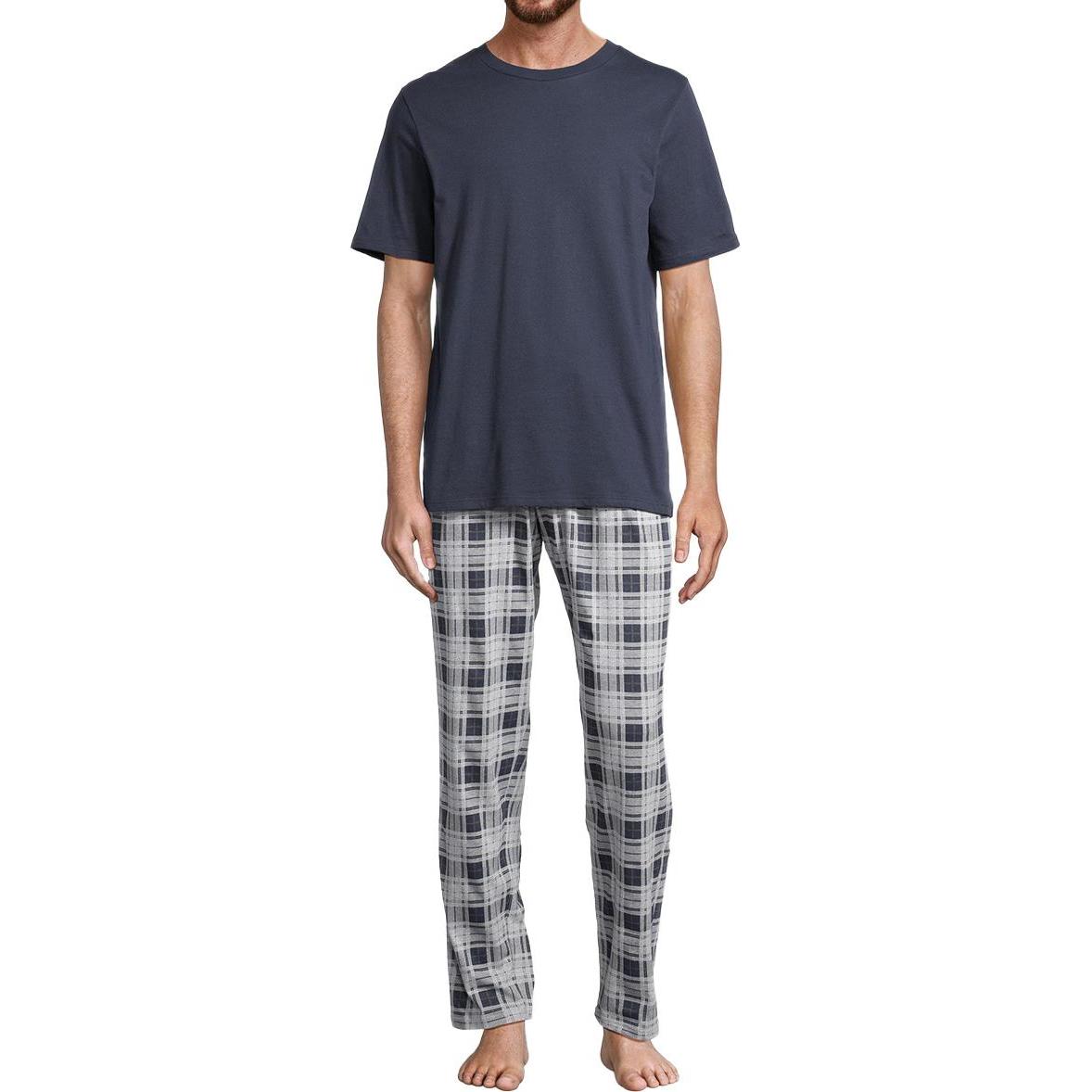 Schiesser, Herren, Pyjama, Night & Home Schlafanzug, Grau, (58)