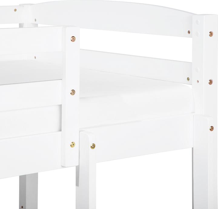 Actual product image Beliani Loft Bed Wood with Bed Drawer White 90 x 200 cm REGAT (90x200)