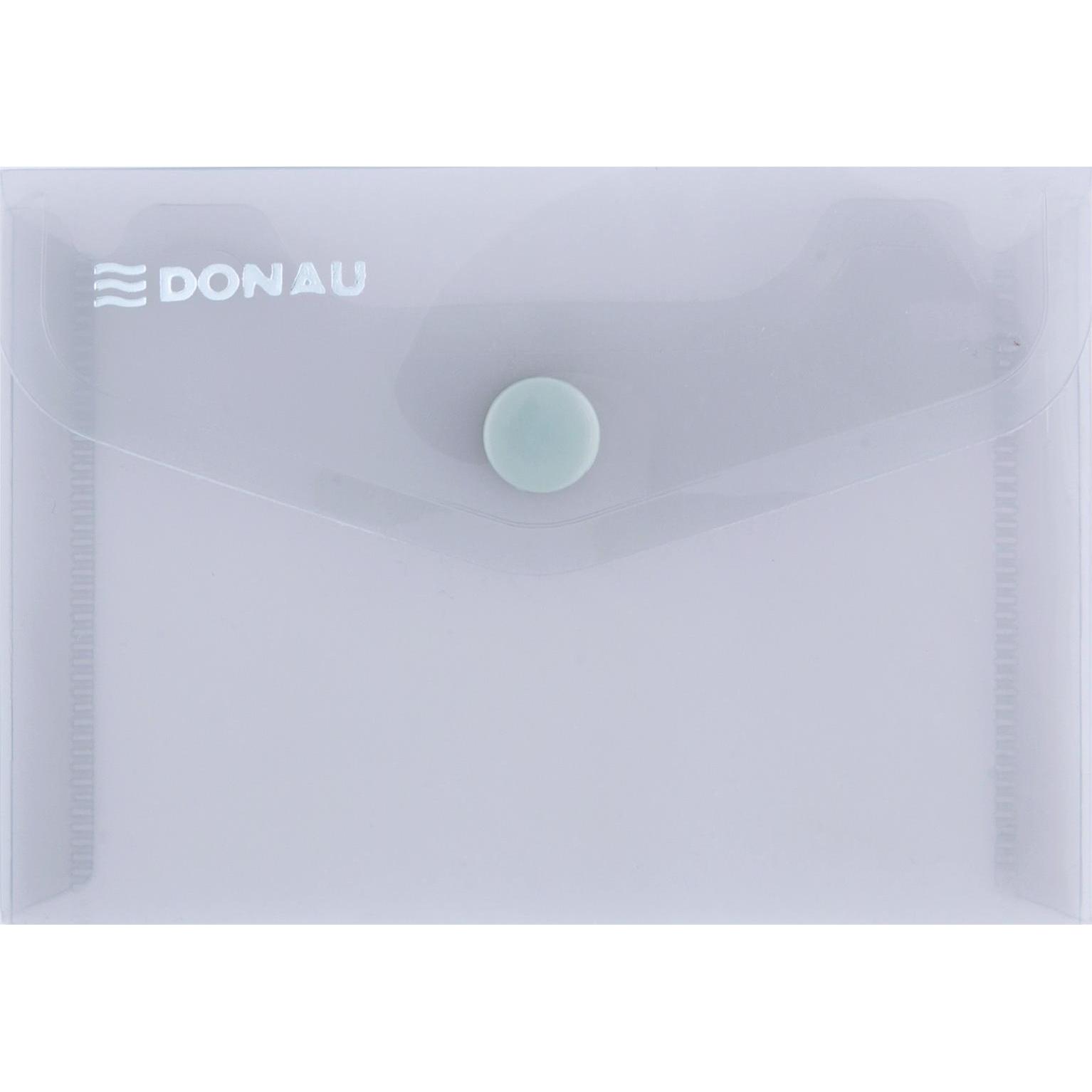 Donau, Busta portadocumenti, Cartella portabuste a pulsante, pp, a7, 180 micron, colore fumo (A7)