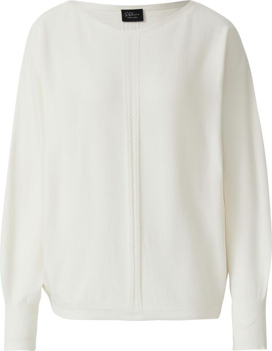 Produktbild s.Oliver Strickpullover Feinstrick-Pullover im Relaxed Fit mit Ajour-Details (34)