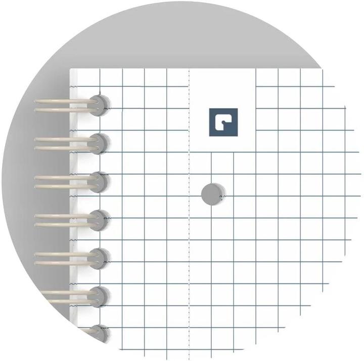 Actual product image Oxford Origins A4+ Card Twin-wire Notebook 5x5 140 Pages Grey SCRIBZEE Compatible (A4+, Checked, Soft cover)