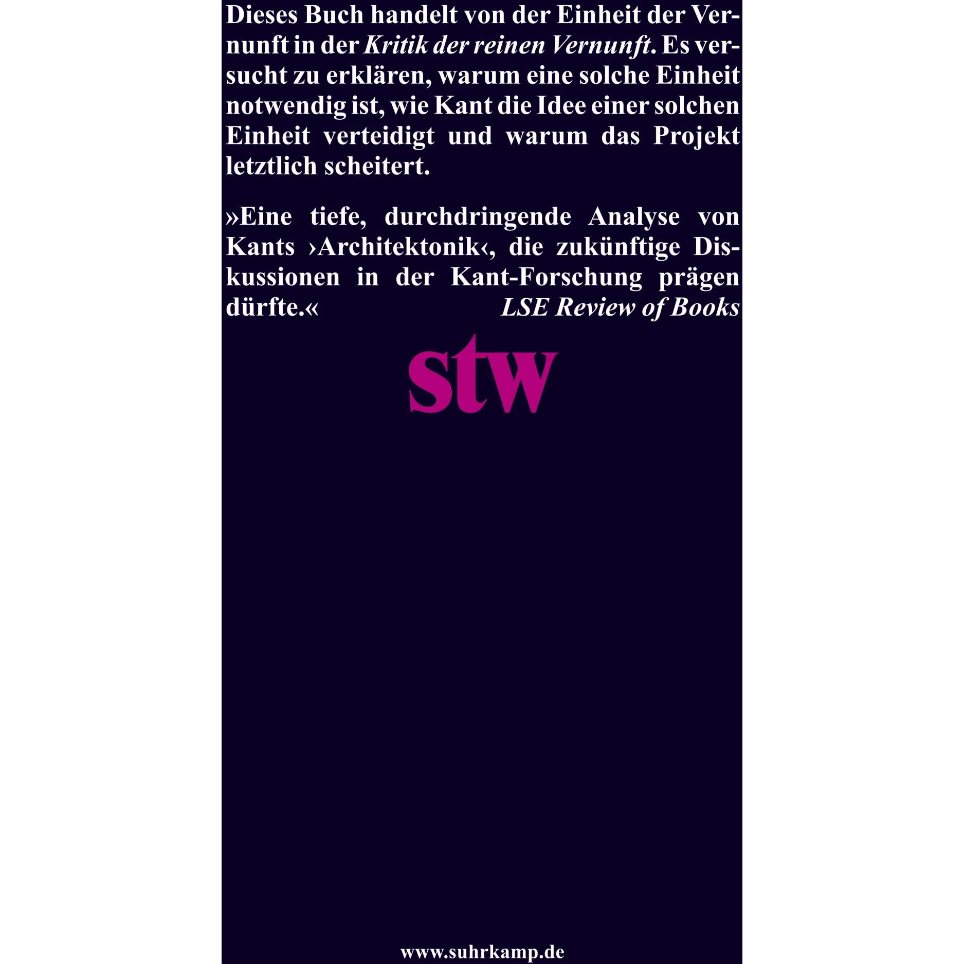 Thumbnail - Die Architektonik der Vernunft, Fachbücher von Lea Ypi, Antonia Grunert
