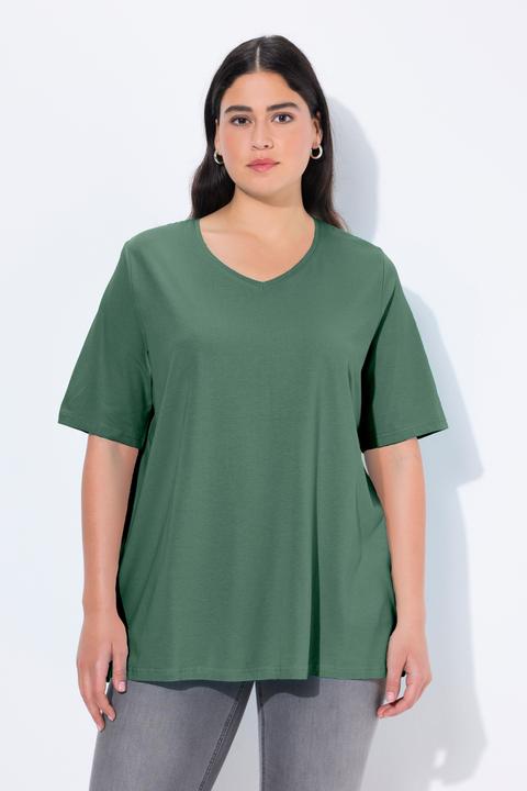 Actual product image Ulla Popken Essential V-Neck Stretch Tee (58)