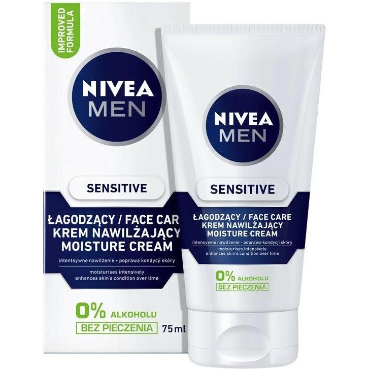 Nivea Men , Gesichtscreme, Men Sensitive Soothing Cream (75 Ml, 24H Creme)