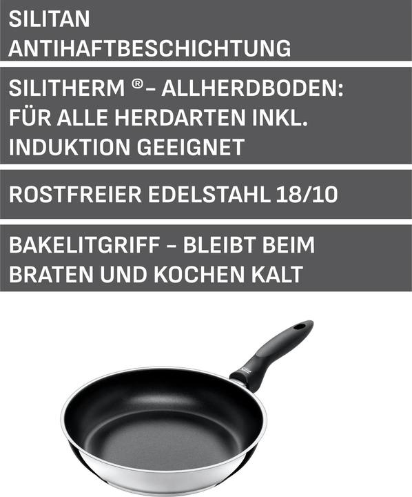 Produktbild Silit Bratpfanne DOMUS silberfarben (Bratpfanne, Edelstahl, 28 x 9.50 cm)