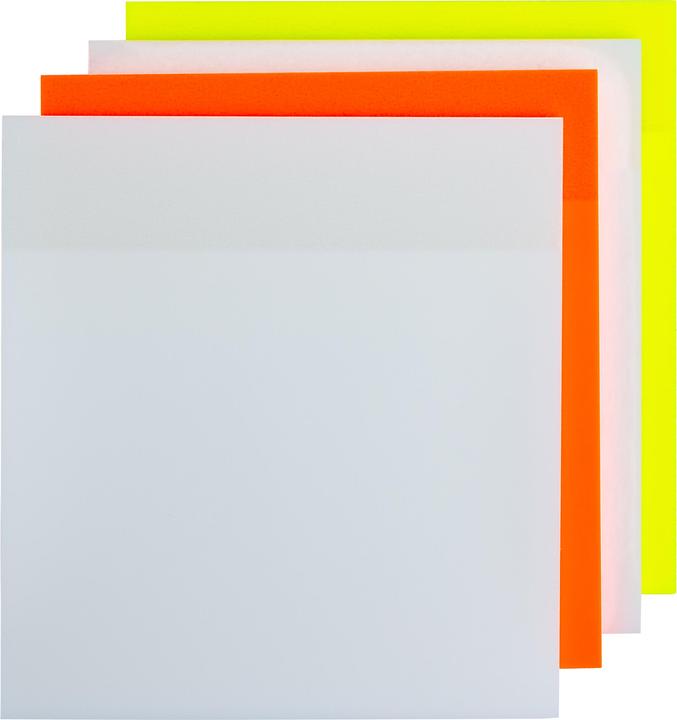 Image du produit Q-Connect Bloc-notes repositionnables 4x50BL PP transp. (76 x 76 mm)