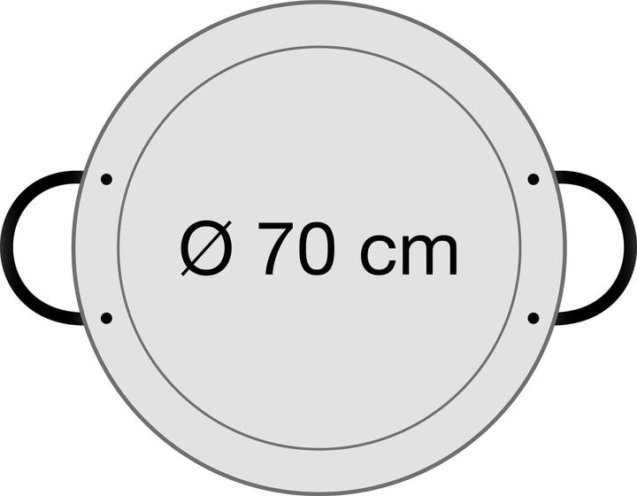 Produktbild All'Grill Paella-Pfanne aus Edelstahl Ø 70 cm (Paella Pfanne, Edelstahl)
