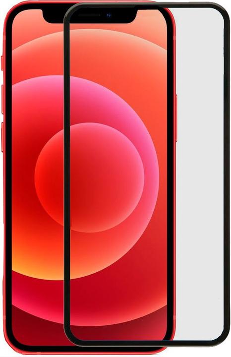 Actual product image Evelatus iPhone 12 Mini 5.4 2.5D Big Curved Black Frame (Full Glue) (1 Piece, Apple iPhone 12 mini)
