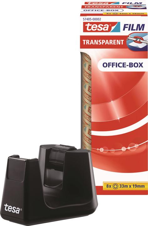 Produktbild tesa EASY CUT ORCA Tischabroller, sauberer Schnitt, inkl. 8 Rollen tesafilm
