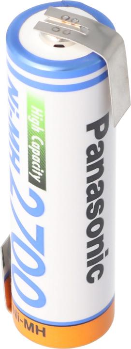 Actual product image Panasonic Akku Mignon AA NiMH, BK-3HGAE mit Lötfahne in Z-Form (1 pcs., AA, 2700 mAh)