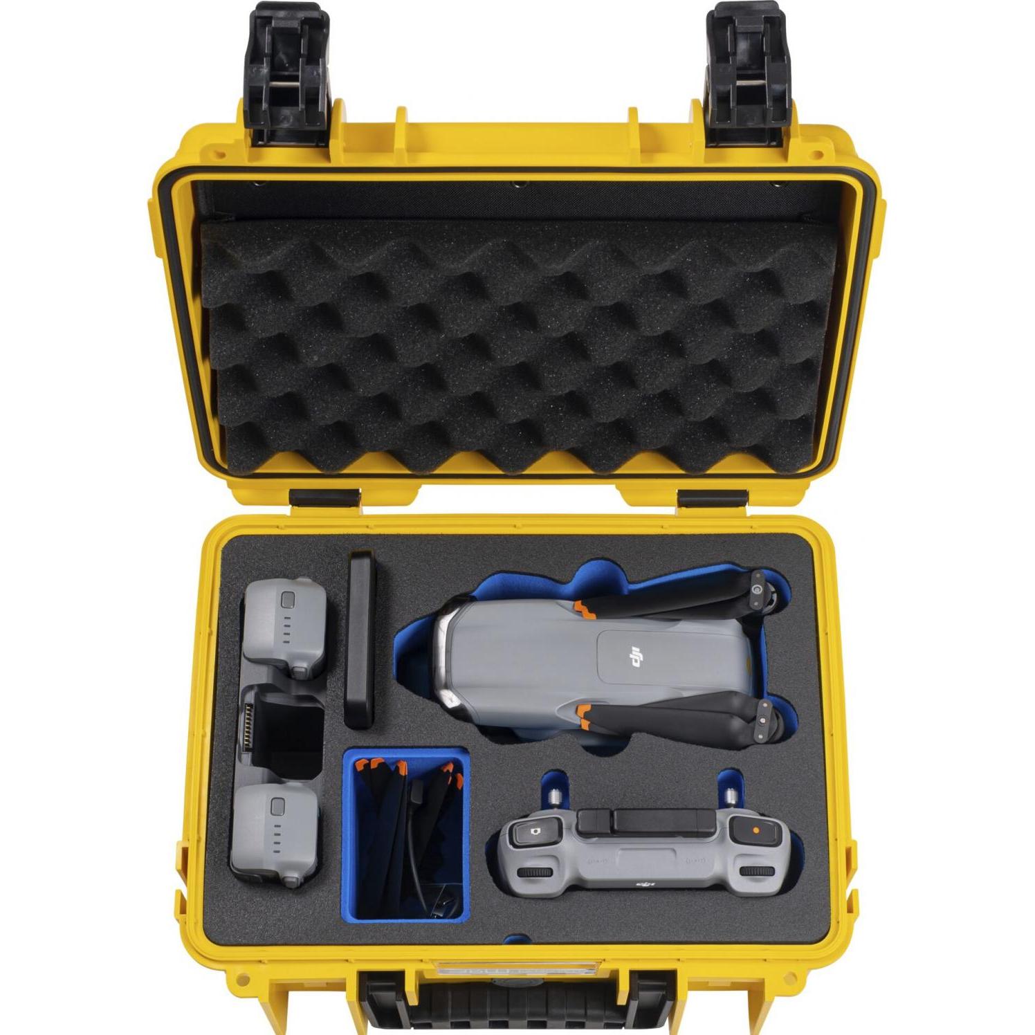 Thumbnail - B&W International B&W DJI Air 3 Case Typ 3000 gelb (Drohnen Koffer, DJI Air 3), Drohne Tasche, Gelb