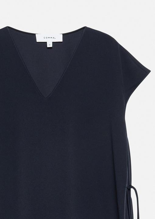 Image du produit Comma Viskose-Crêpe-Kleid mit dekorativen Riemendetails (36)