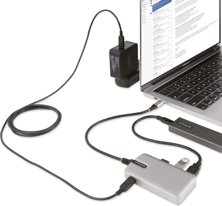 Produktbild StarTech com 4-Port USB-C Hub mit DP Alt Mode Videoausgang 4K 60Hz - USB-C auf 3x USB-A & USB-C, 100 (USB-C, 4 Ports)