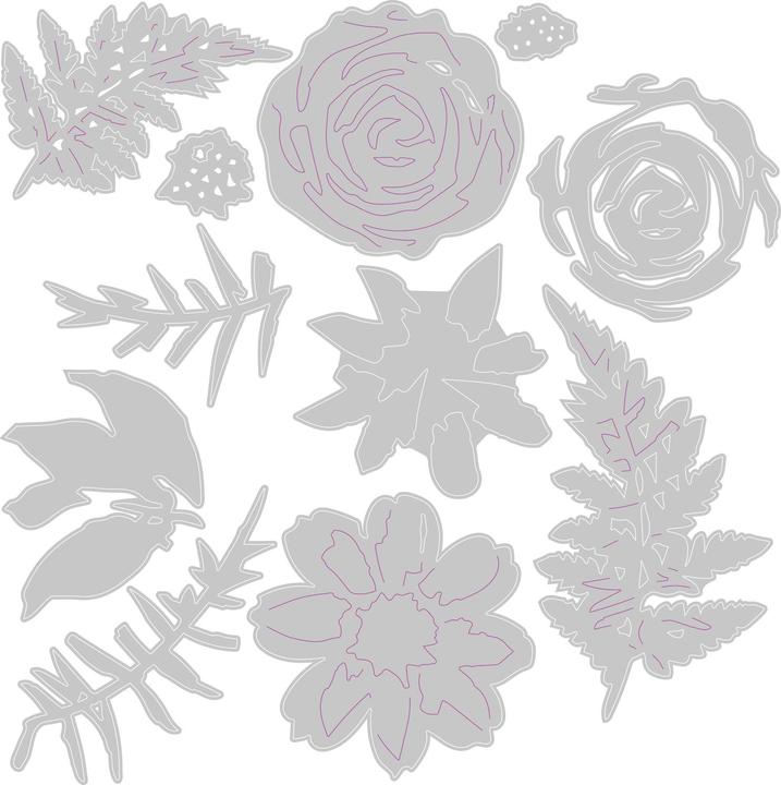 Image du produit Sizzix Thinlits pochoir de découpe "Flowers & Fern