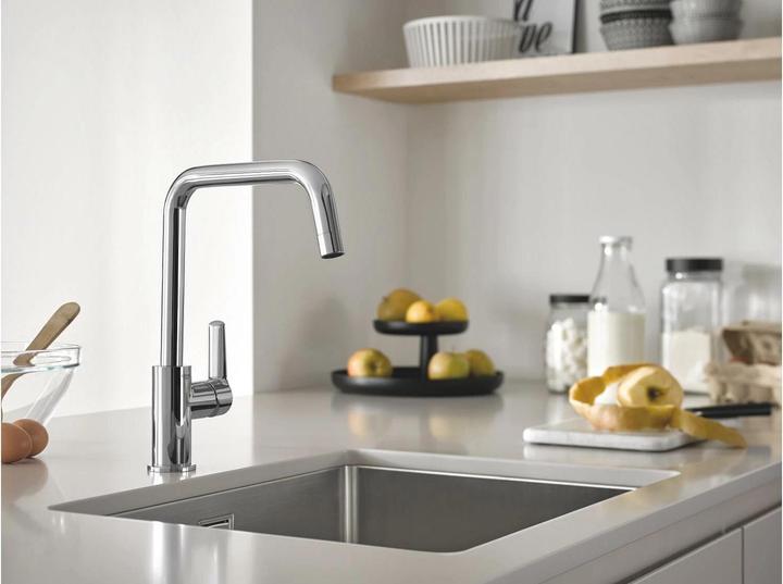 Produktbild Grohe Start QuickFix Küchenarmatur, hoher Auslauf, U-Form, schwenkbar, chrom