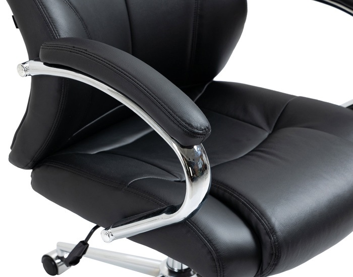 Actual product image CLP Office chair Salford real leather, black