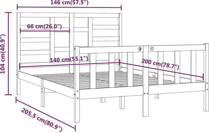 Produktbild vidaXL Kaleigh (140 x 200 cm)