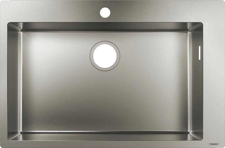 hansgrohe HG fitted sink 660 S711-F660 stainless steel (Fitted sink, 50 cm, 76 cm)
