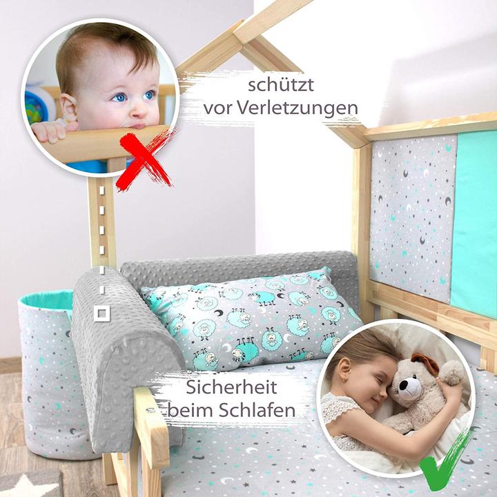 Produktbild Totsy Baby Bettkantenschutz, 90cm, Hellgrau