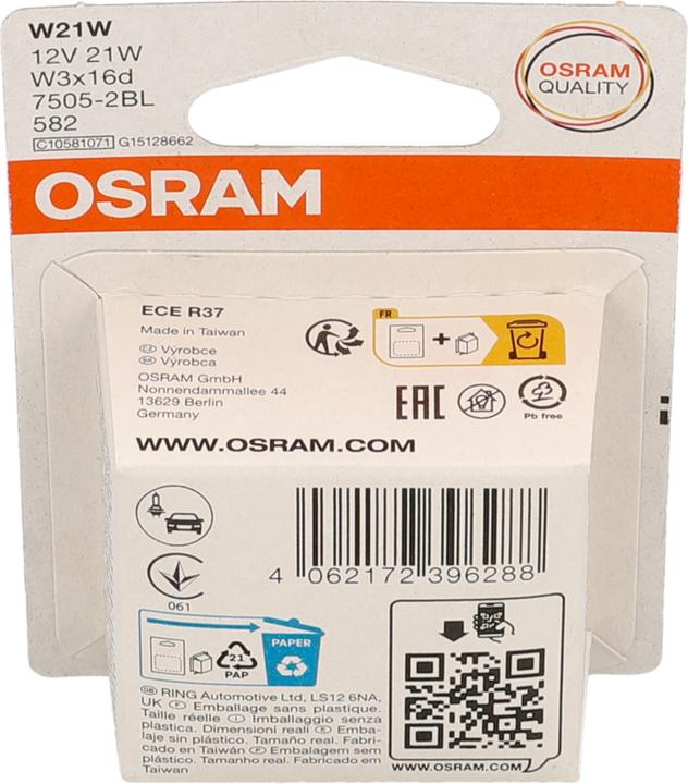 Produktbild Osram W21W Original 2x 2.0 (W21W)