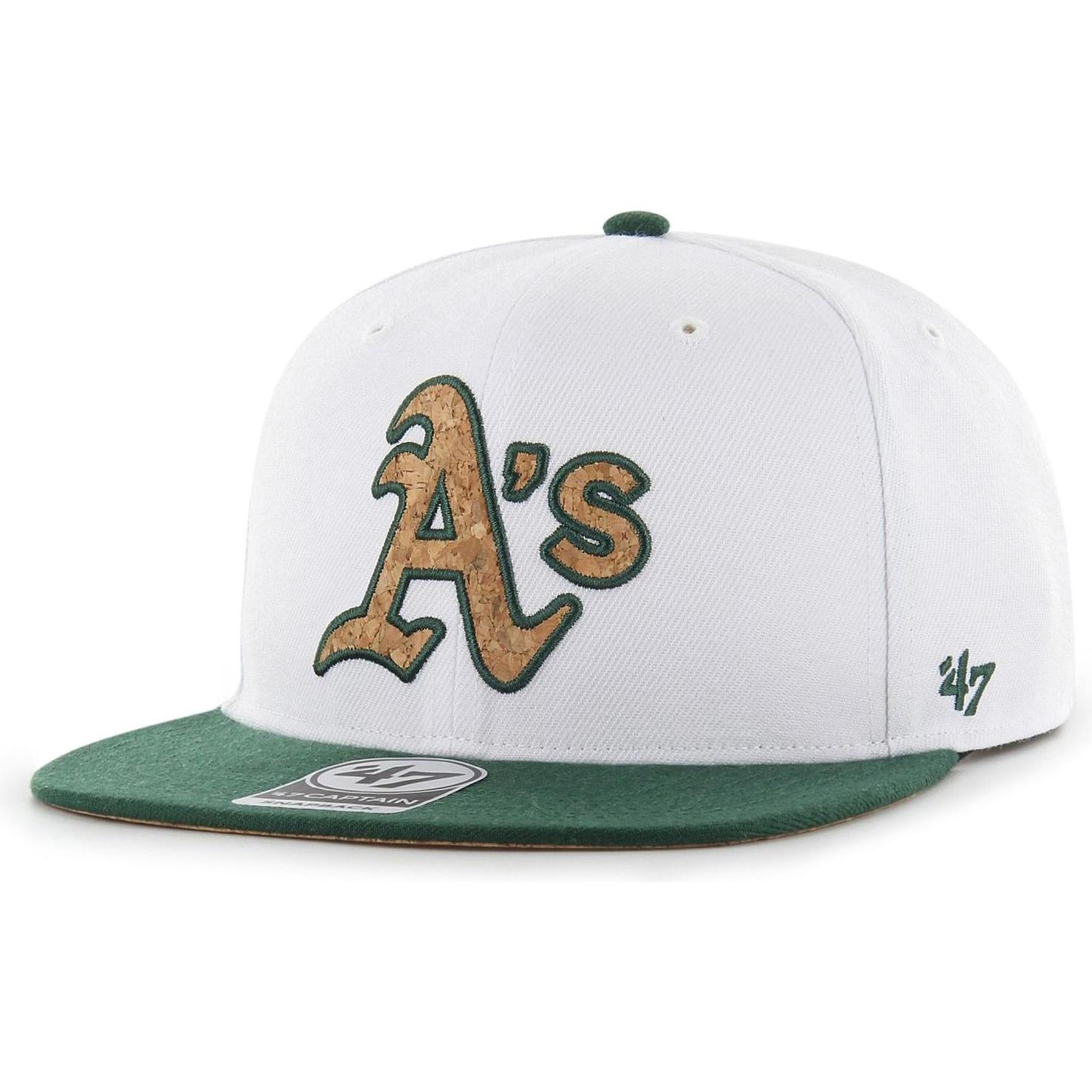 47 Brand, Herren, Cap, Captain Snapback Cap - Corkscrew Oakland Athletics, Weiss