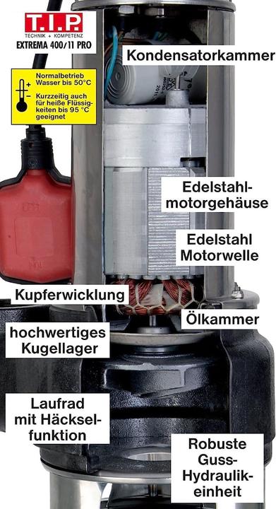 Actual product image T.I.P. Dirty water submersible pump Extrema 400/11 CX (Sewage pump)