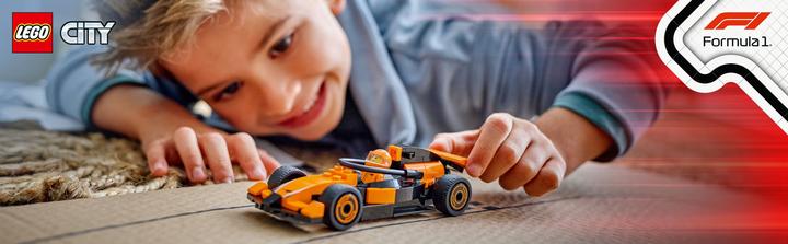 Actual product image LEGO F1 Rennfahrer mit McLaren Rennauto (60442, LEGO City)